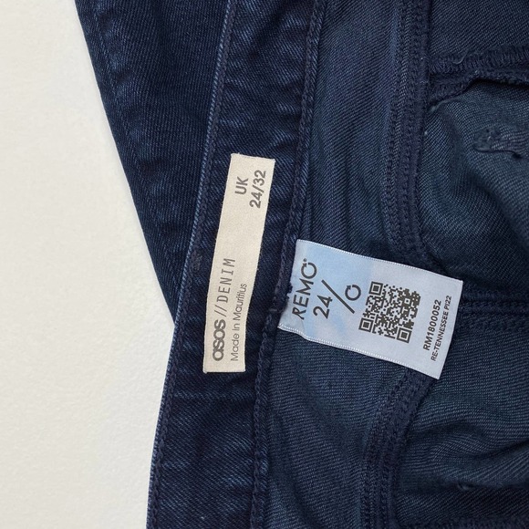 ASOS Denim Dark Wash Cropped Ankle Jeans - Picture 5 of 7